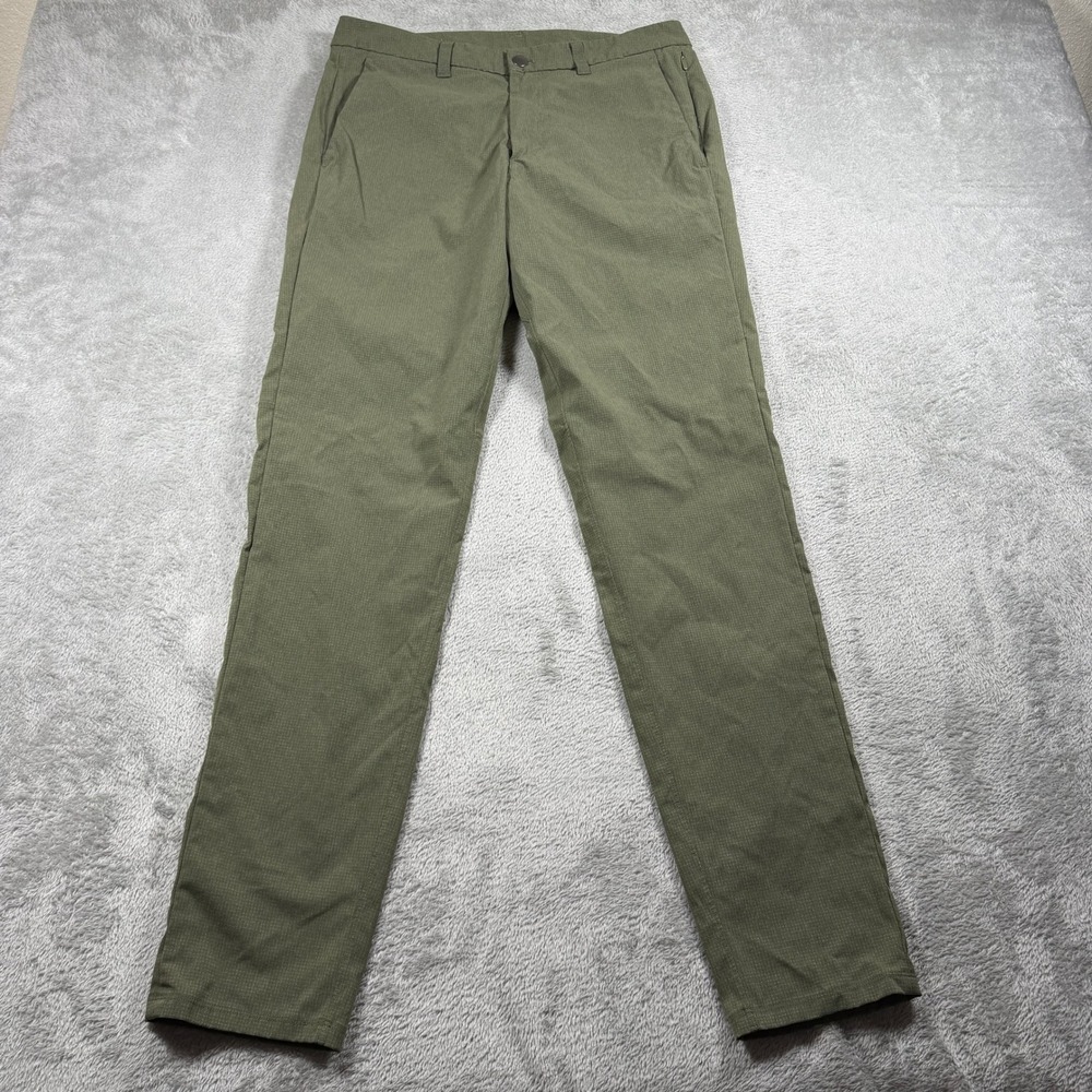 Lululemon Commission Slim Fit Pant Men 32 Green Ventlight ABC Lightweight M5AF6S